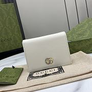 Gucci Mini GG Marmont Supreme Wallet In White - 1