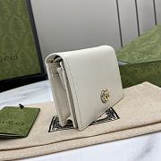 Gucci Mini GG Marmont Supreme Wallet In White - 5