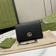 Gucci Mini GG Marmont Supreme Wallet In Black - 1