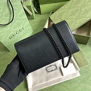 Gucci GG Marmont Wallet On Chain In Black - 3