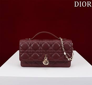 Dior My Dior Mini Bag Burgundy Cannage Lambskin