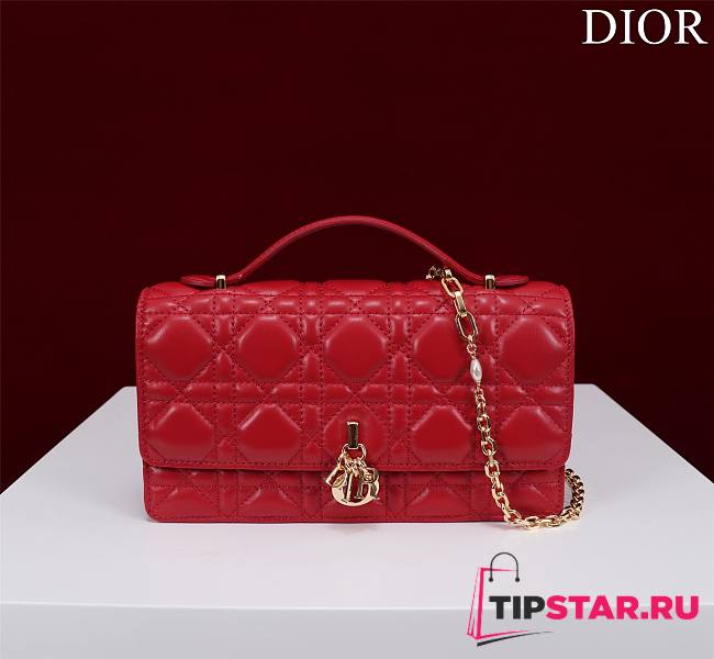 Dior My Dior Mini Bag Red Cannage Lambskin - 1