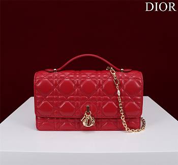 Dior My Dior Mini Bag Red Cannage Lambskin