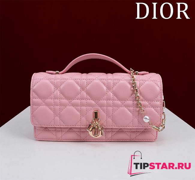 Dior My Dior Mini Bag Bale Pink Cannage Lambskin - 1