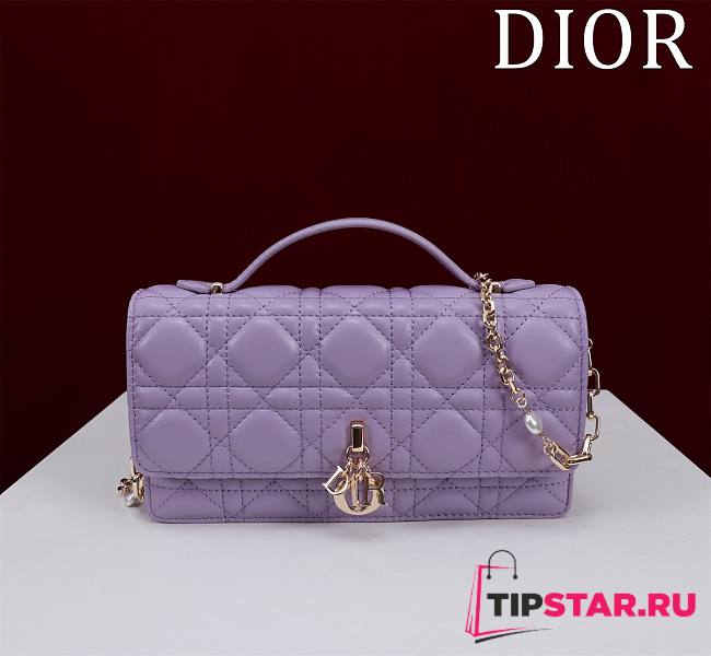 Dior My Dior Mini Bag Purble Cannage Lambskin - 1