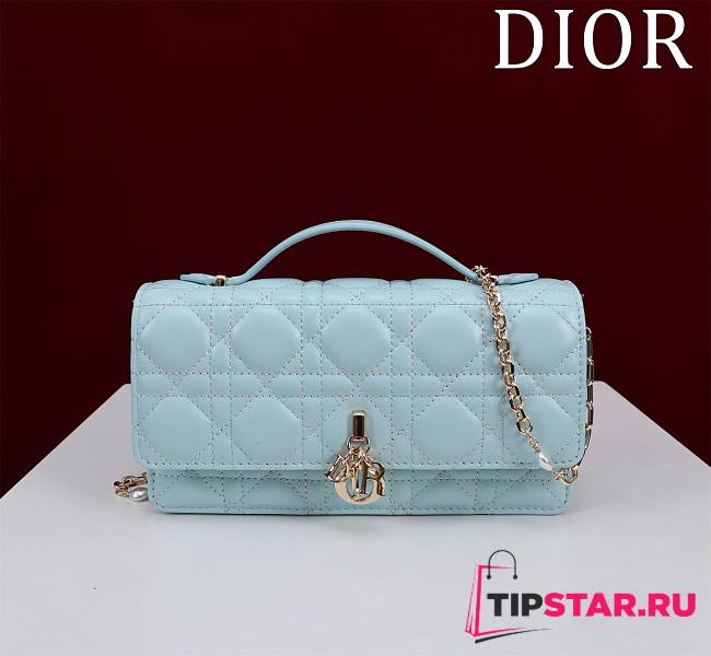 Dior My Dior Mini Bag Light Blue Cannage Lambskin - 1