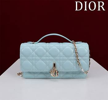 Dior My Dior Mini Bag Light Blue Cannage Lambskin