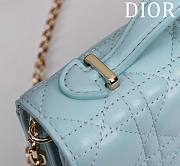 Dior My Dior Mini Bag Light Blue Cannage Lambskin - 6