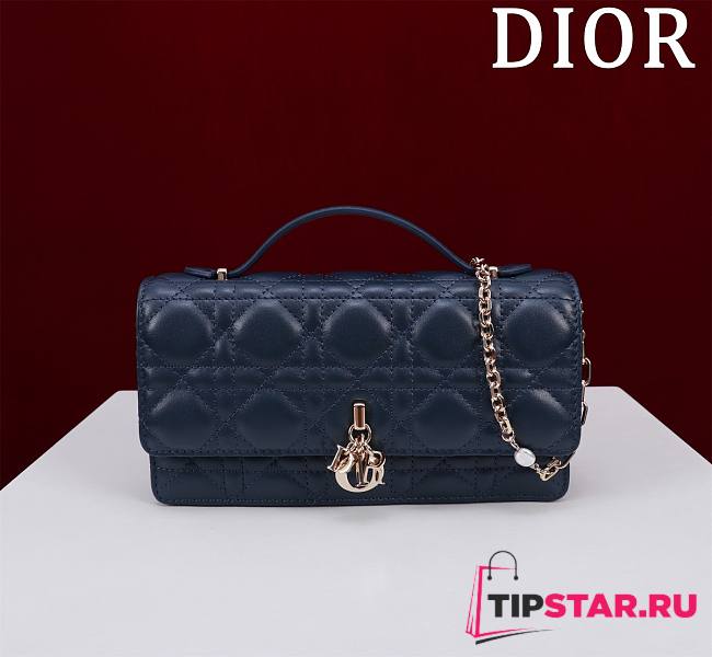 Dior My Dior Mini Bag Dark Blue Cannage Lambskin - 1