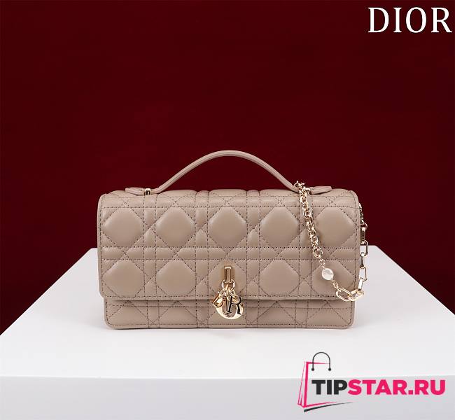 Dior My Dior Mini Bag Taupe Cannage Lambskin - 1