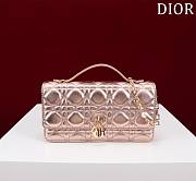 Dior My Mini Bag Iridescent Metallic Pink-Tone Cannage Lambskin - 1