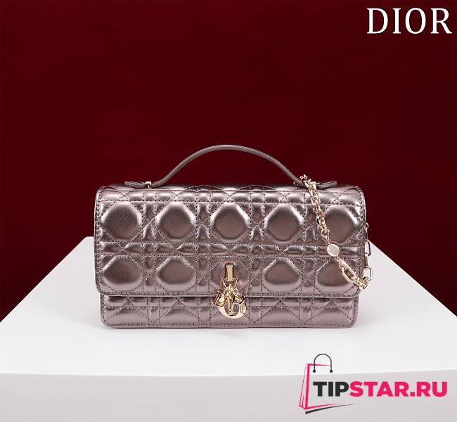 Dior My Mini Bag Iridescent Metallic Shiny Purple-Tone Cannage Lambskin - 1