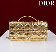 Dior My Mini Bag Iridescent Metallic Gold-Tone Cannage Lambskin - 1