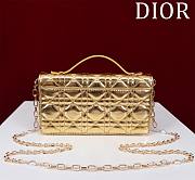 Dior My Mini Bag Iridescent Metallic Gold-Tone Cannage Lambskin - 3