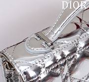 Dior My Mini Bag Iridescent Metallic Silver-Tone Cannage Lambskin - 4