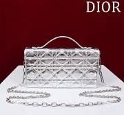 Dior My Mini Bag Iridescent Metallic Silver-Tone Cannage Lambskin - 3