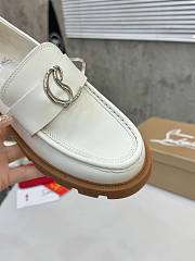 Christian Louboutin CL Moc Lug leather loafers white - 6