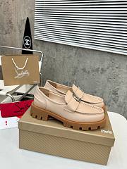 Christian Louboutin CL Moc Lug leather loafers pink - 3