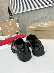 Christian Louboutin CL Moc Lug leather loafers shiny black - 3