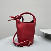 Jacquemus Mini Knotted Bucket Bag Red - 6