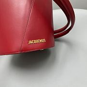 Jacquemus Mini Knotted Bucket Bag Red - 4