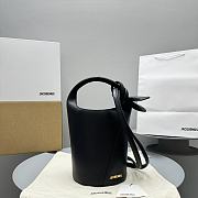 Jacquemus Mini Knotted Bucket Bag Black - 1