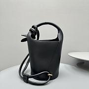 Jacquemus Mini Knotted Bucket Bag Black - 6