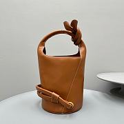 Jacquemus Mini Knotted Bucket Bag Brown - 4