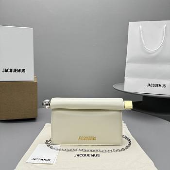 Jacquemus La Petite Pochette Logo Plaque Shoulder Bag White