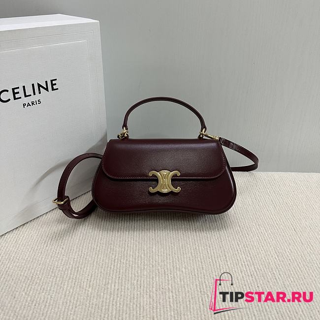 Celine Teen Lola Trio Mphe In Burgundy - 1