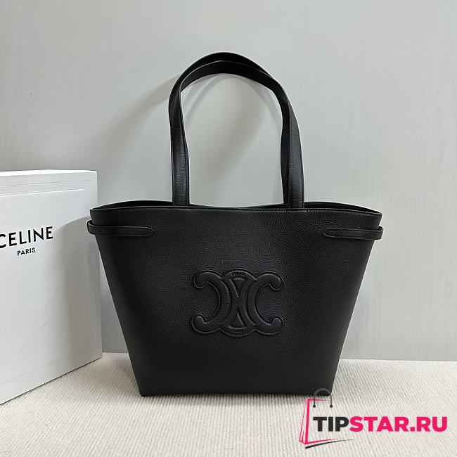 Celine SMALL CABAS ANAÏS CUIR TRIOMPHE in Grained calfskin black - 1