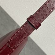 Celine Mini Triomphe Bag in shiny calfskin Burgundy - 4