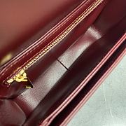 Celine Mini Triomphe Bag in shiny calfskin Burgundy - 5