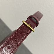 Celine Mini Triomphe Bag in shiny calfskin Burgundy - 3