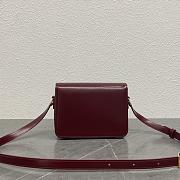 Celine Mini Triomphe Bag in shiny calfskin Burgundy - 6