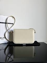 Celine Teen Triomphe Bag in shiny calfskin Cream - 5