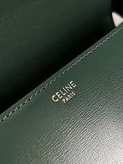 Celine Teen Triomphe Bag in shiny calfskin Green - 6