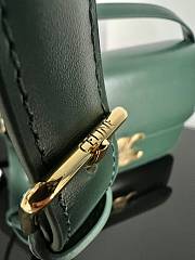 Celine Teen Triomphe Bag in shiny calfskin Green - 5