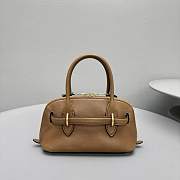 Miumiu Aventure nappa leather top-handle bag brown - 6