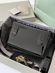 Tom Ford Palmellato leather baguette bag with logo shiny black - 2