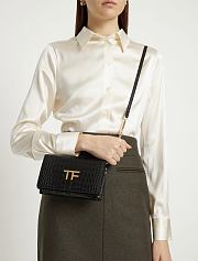 Tom Ford Embrossed Crocodile Crossbody Black - 5