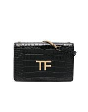 Tom Ford Embrossed Crocodile Crossbody Black - 4