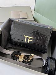 Tom Ford Embrossed Crocodile Crossbody Black - 3