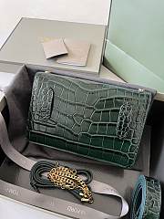 Tom Ford Embrossed Crocodile Crossbody Green - 5