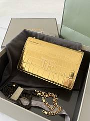 Tom Ford Embrossed Crocodile Crossbody Gold - 4