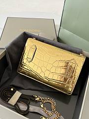 Tom Ford Embrossed Crocodile Crossbody Gold - 3