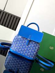 Goyard Alpin Backpack Coated Canvas Blue - 1