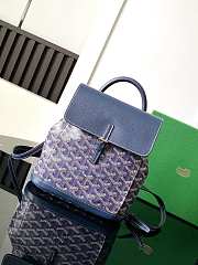 Goyard Alpin Backpack Coated Canvas Dark Blue - 1