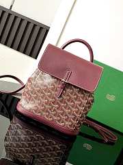 Goyard Alpin Backpack Coated Canvas Burgundy - 1