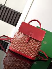 Goyard Alpin Backpack Coated Canvas Red - 1